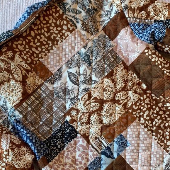 Cider Patchwork Brown Blazer Jacket - Picture 10 of 16